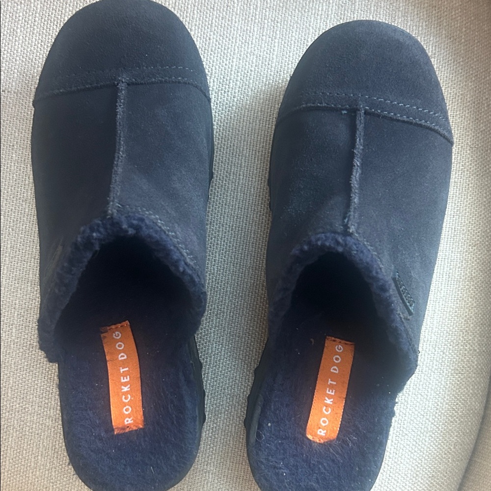 Rocket Dog blue Suede Slip-On Mules